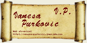 Vanesa Purković vizit kartica
